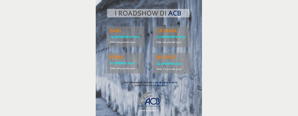 Riparte domani da Bari il road show di Acb