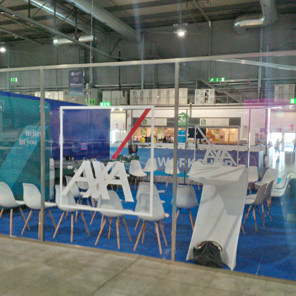 Lo stand di Axa al Campus party Italia