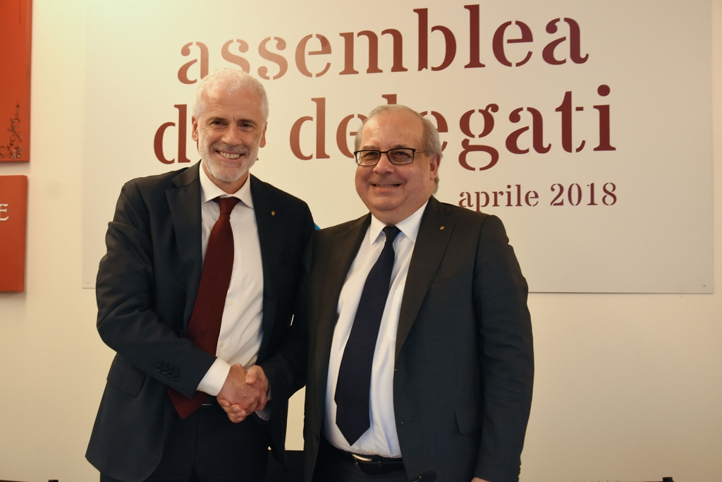 Fabrizio Lorenz (a sinistra) e Raffaele Agrusti, rispettivamente presidente e direttore generale di Itas Mutua