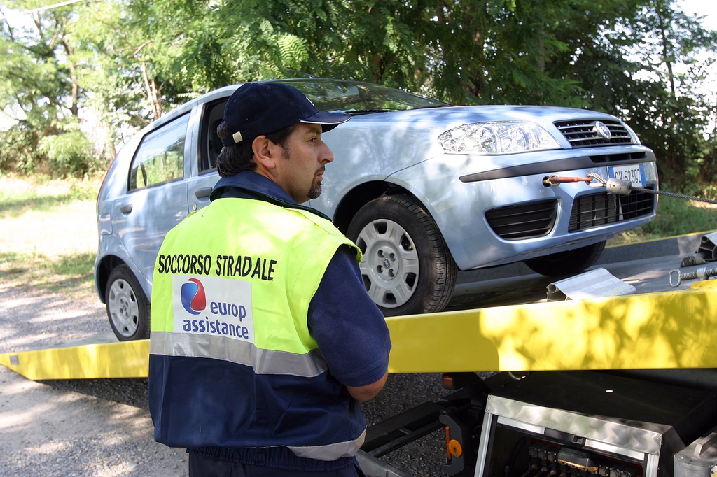 Un soccorso stradale di Europ Assistance