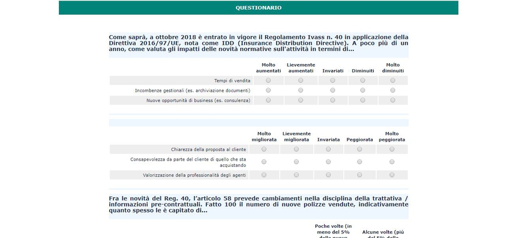 Questionario Regolamento 40